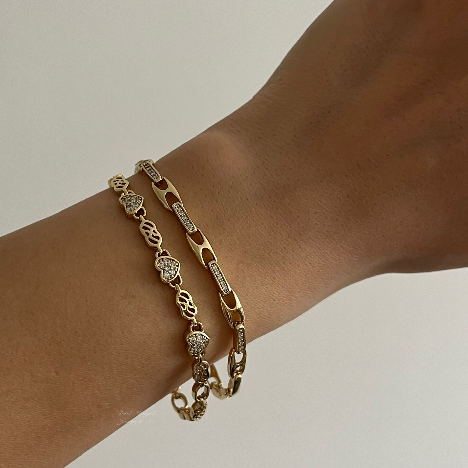 Taş İşlemeli Kalpli Xuping Bileklik