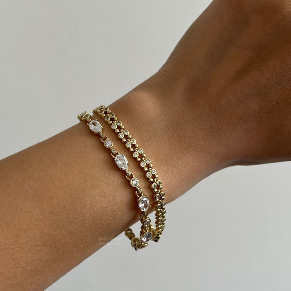 Oval Taş İşlemeli Xuping Bileklik