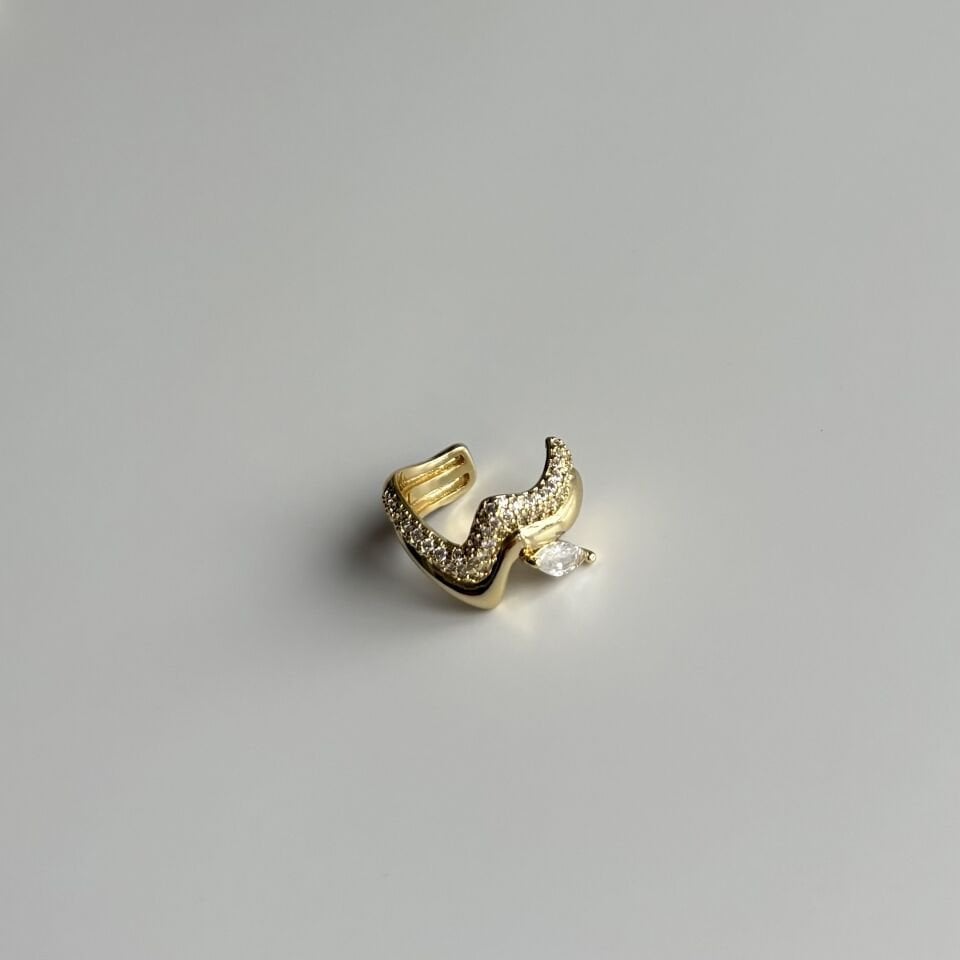 Vip Markiz Kesim Taşlı Earcuff