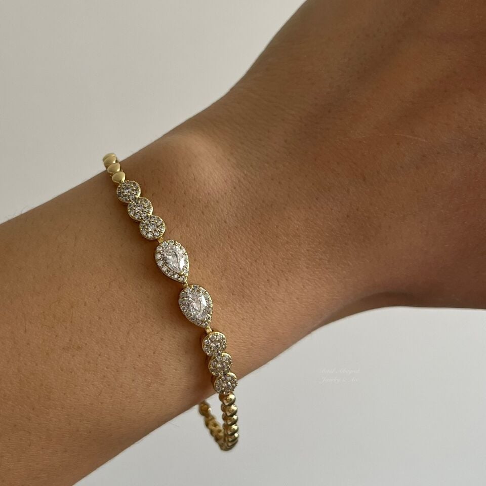 Damla ve Yuvarlak Taşlı Xuping Bileklik