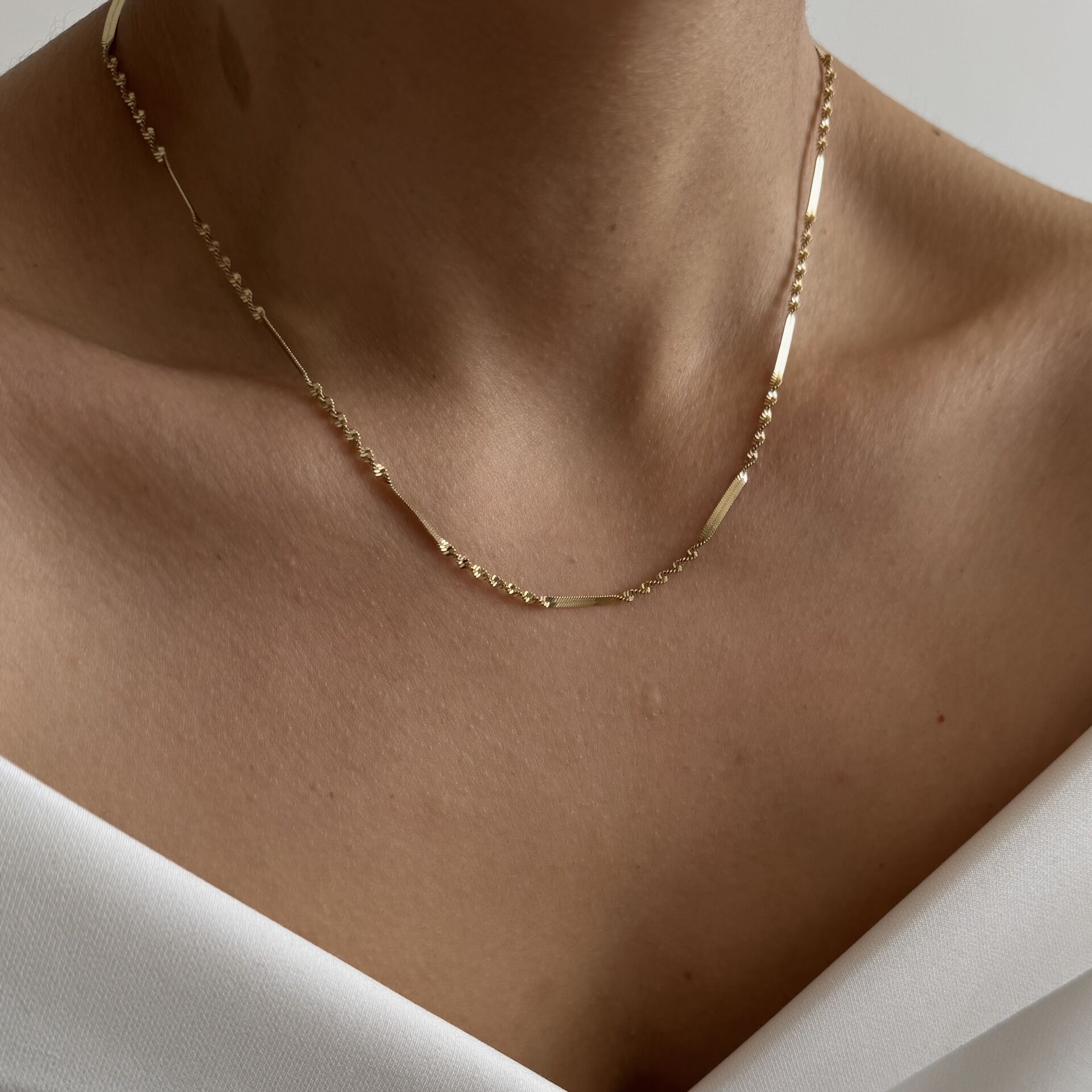 İtalyan Burgu Zincir Xuping Kolye