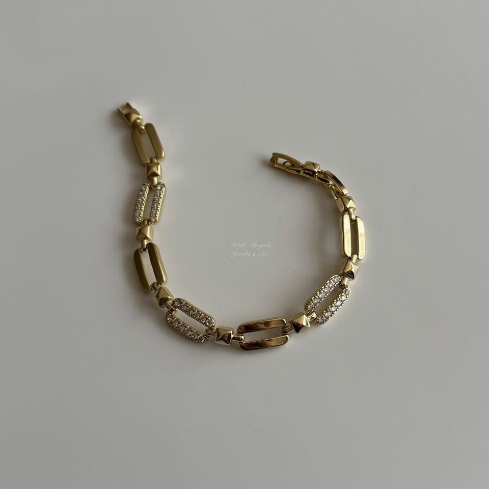 Kalın Dikdörtgen Taşlı Xuping Bileklik