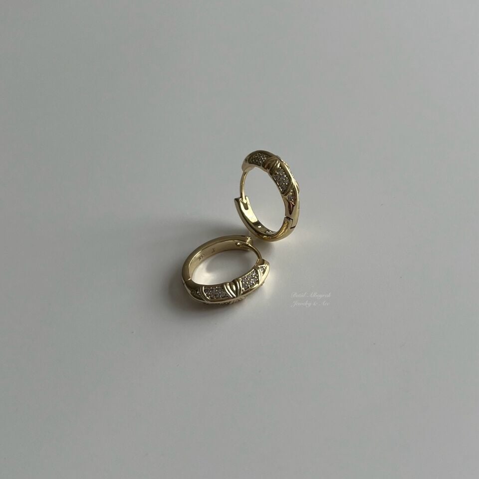 Taşlı X Detaylı Xuping Küpe