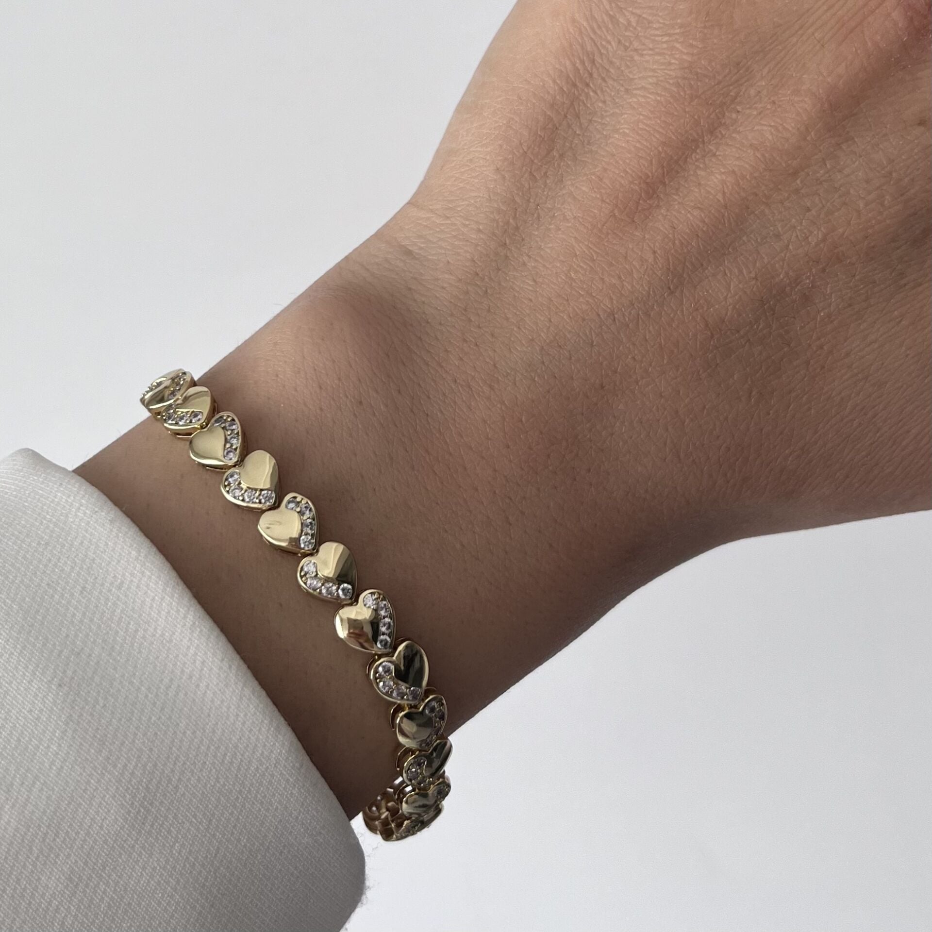 Taşlı Kalpli Xuping Bileklik