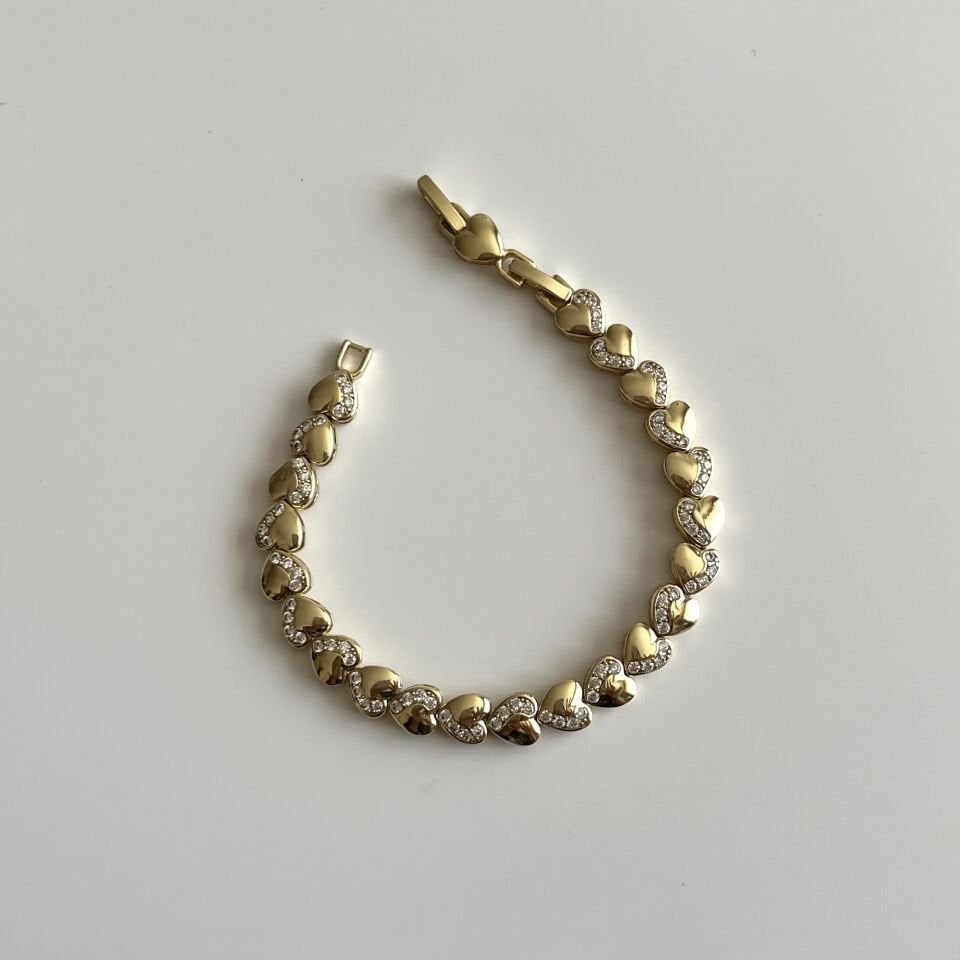 Taşlı Kalpli Xuping Bileklik