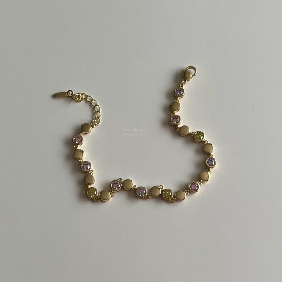 Yuvarlak Renkli Taşlı Xuping Bileklik