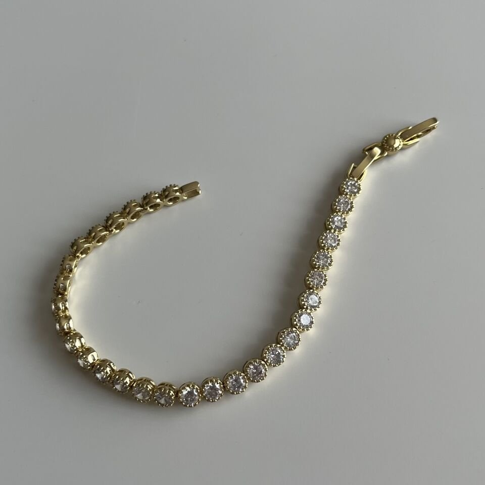 Yuvarlak İri Taşlı Xuping Suyolu Bileklik