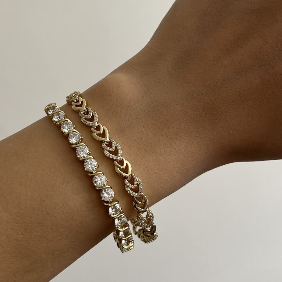 Taşlı Kalp Figür Xuping Bileklik