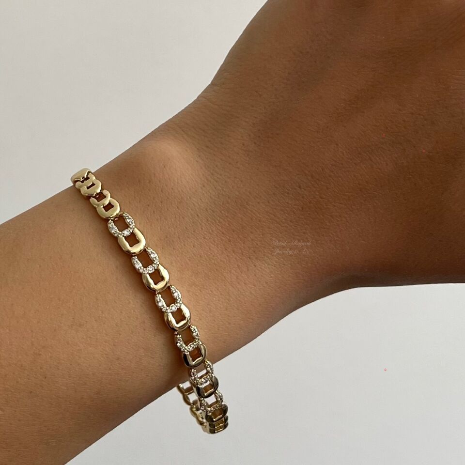 Kare Kare Taşlı Xuping Bileklik