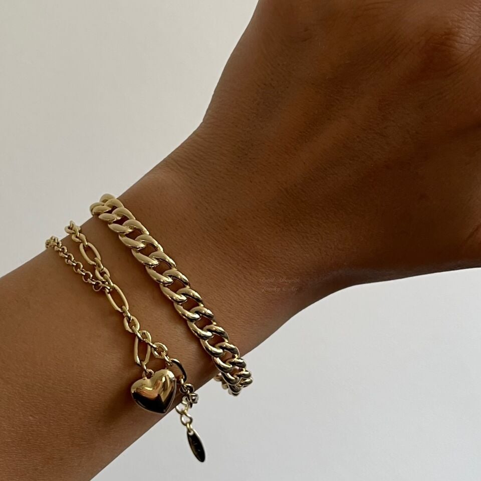 Altın Kaplama Şerit Model Ayarlanabilir Bileklik