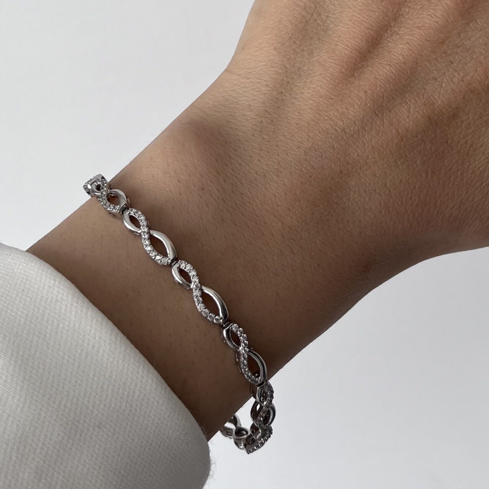 Sonsuzluk Model Taşlı Xuping Bileklik