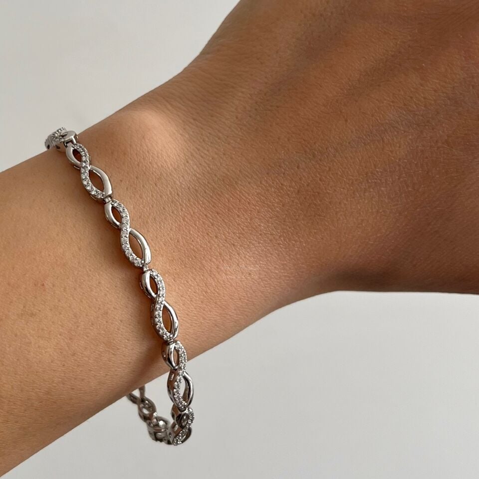 Sonsuzluk Model Taşlı Xuping Bileklik