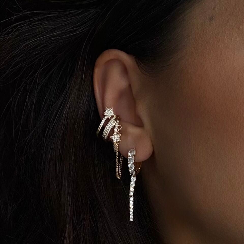 Vip Yıldızlı Zincirli Earcuf