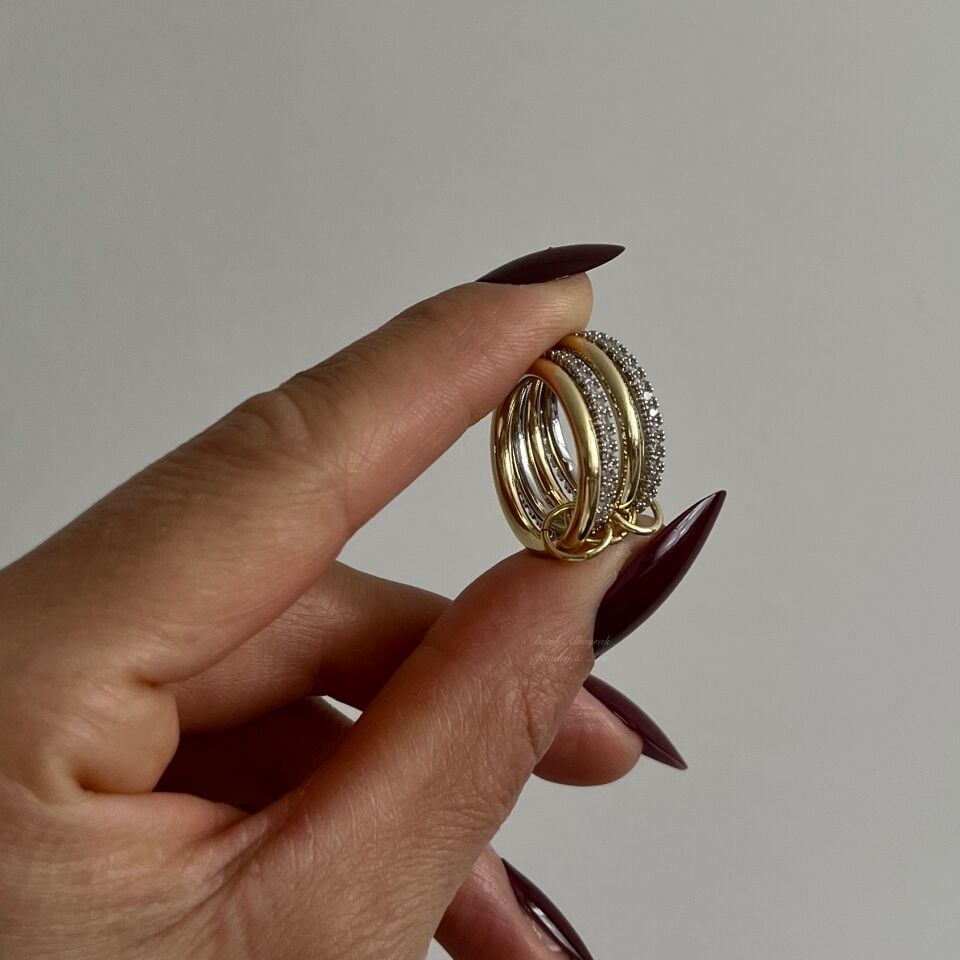 Vip Çoklu Gold/Silver Yüzük