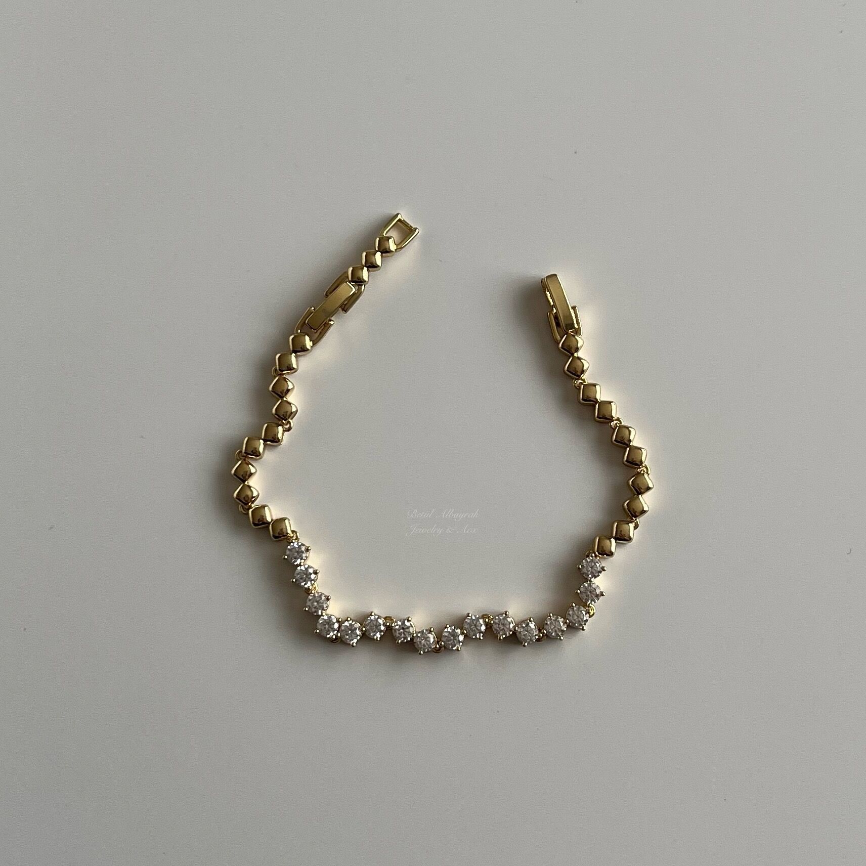 Xuping Taşlı  Yarım Su Yolu Bileklik