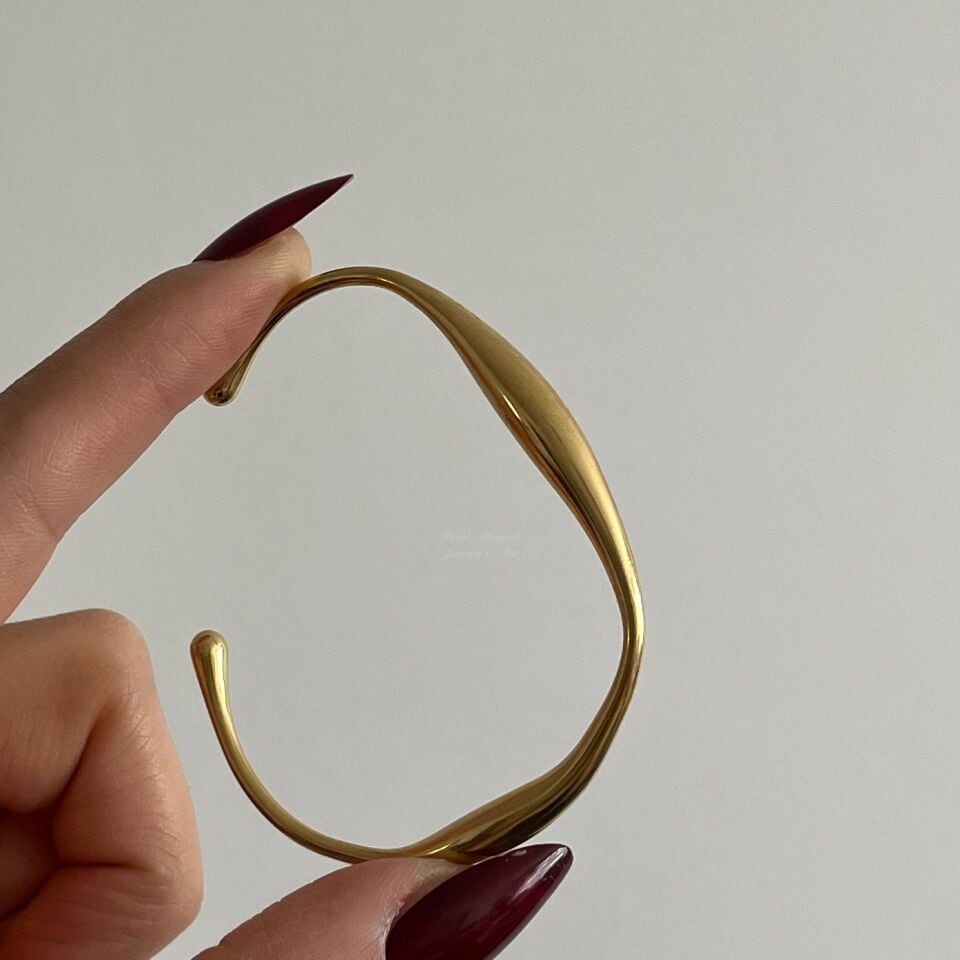 Çelik Pinterest Model Ayarlanabilir Kelepçe Bileklik