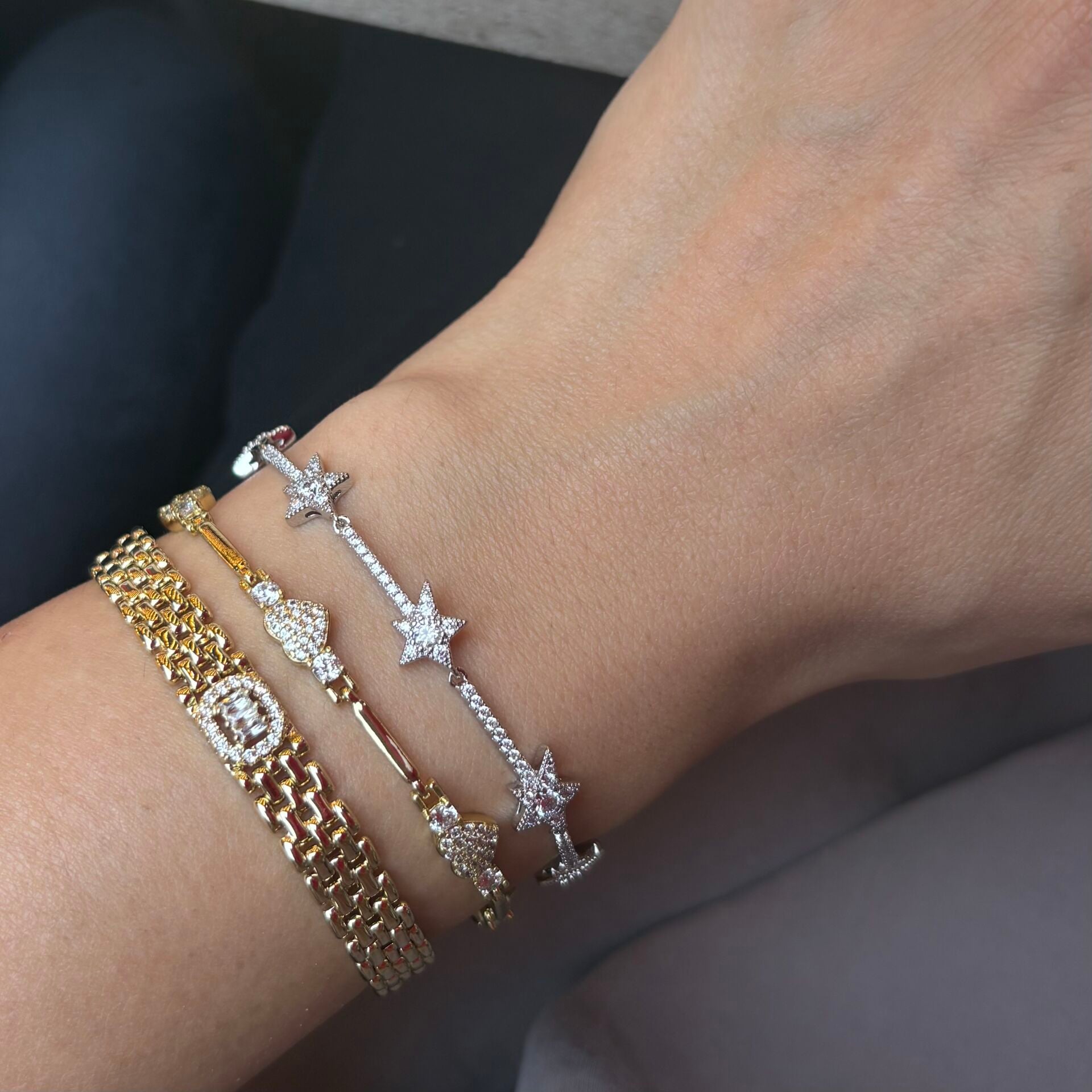 Yıldızlı Silver Xuping Bileklik