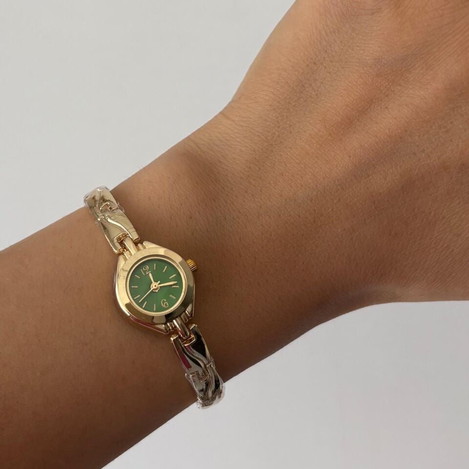 Miora Model Yeşil Kadran Vintage Saat