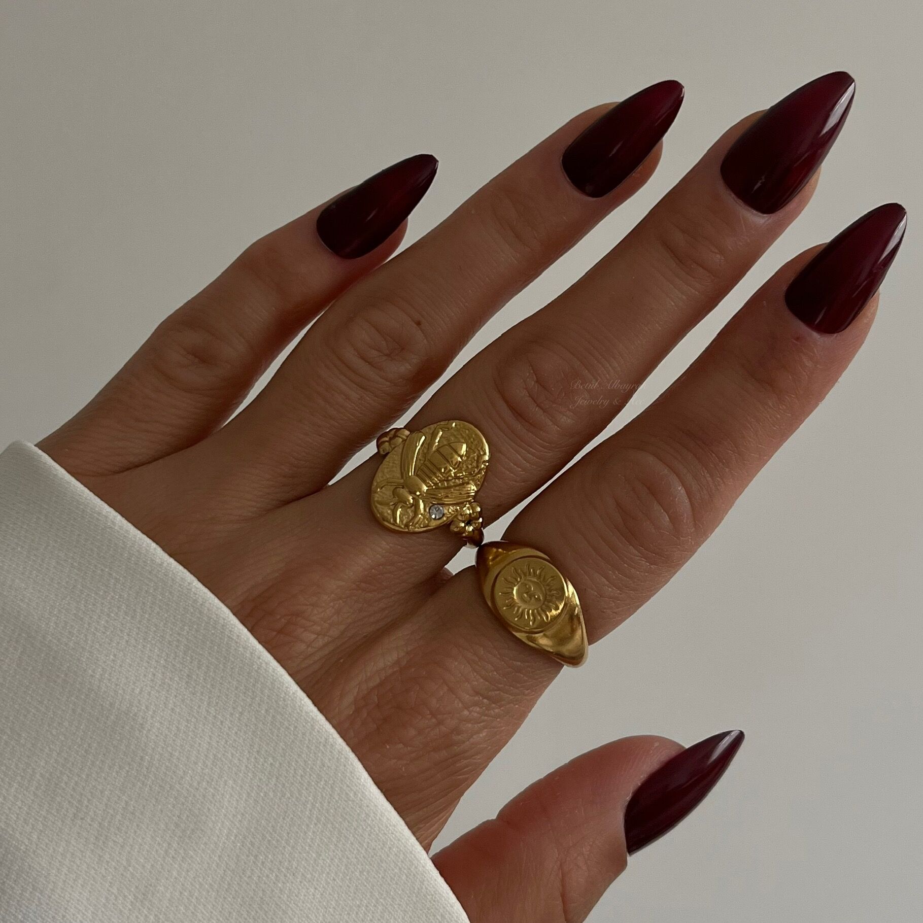 Çelik Ayarlanabilir Taşlı  Arı Yüzük