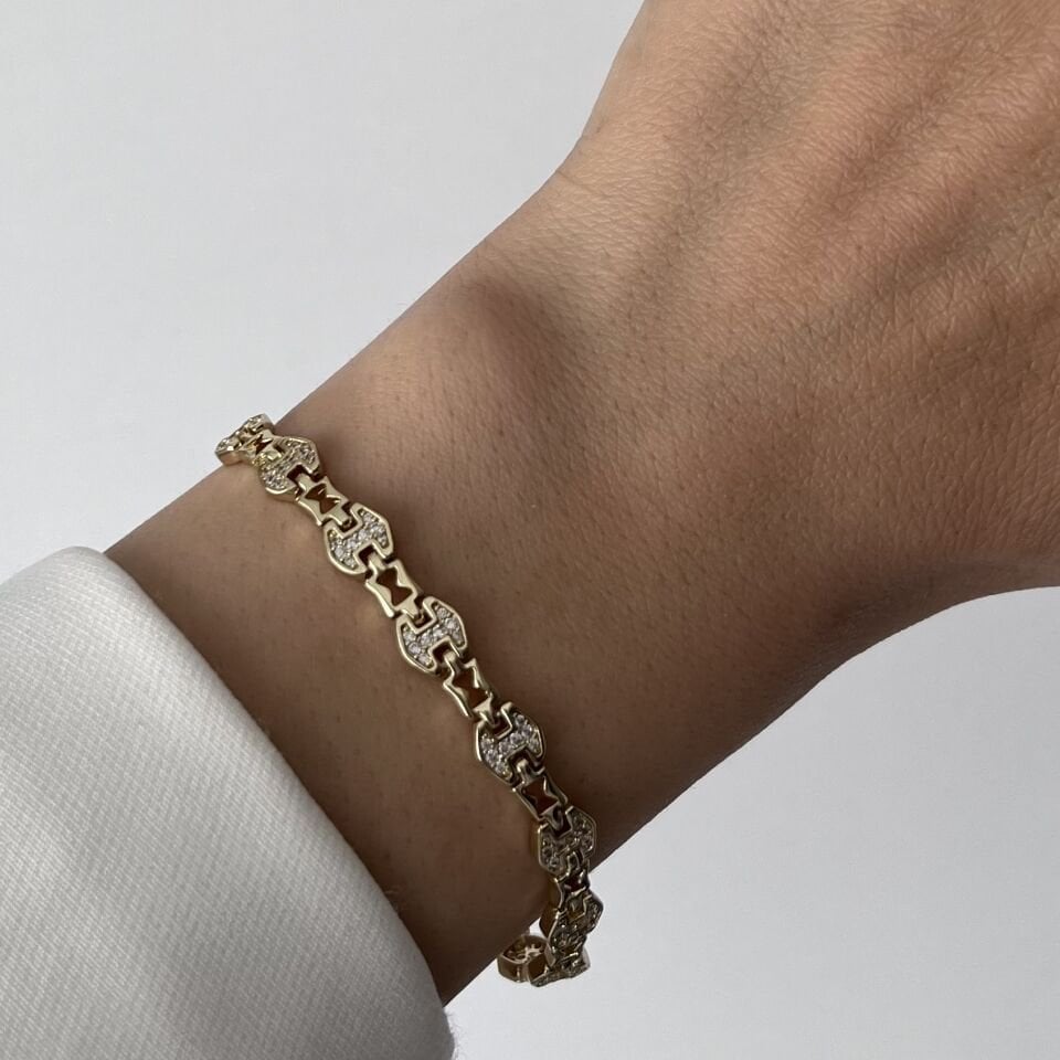 Kuyumcu Model Taşlı Desenli Xuping Bileklik