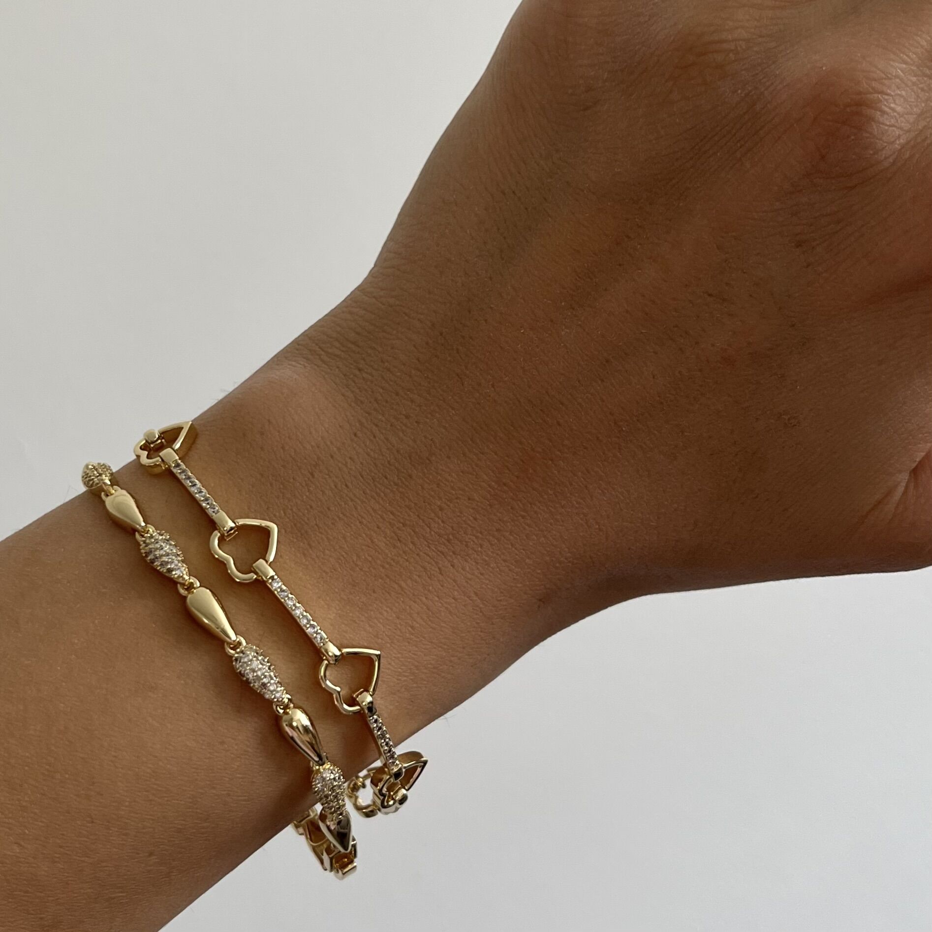 Altın Kaplama Kalp Su Yolu Bileklik