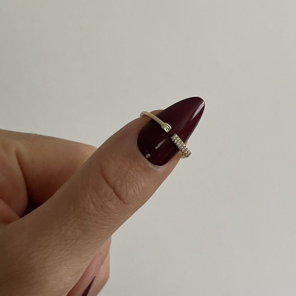 Vip Ayarlanabilir Minimal Parçalı Yüzük