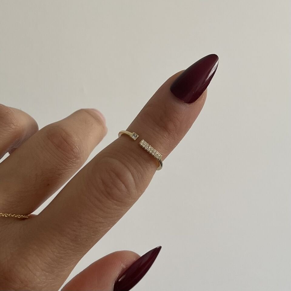 Vip Ayarlanabilir Minimal Parçalı Yüzük