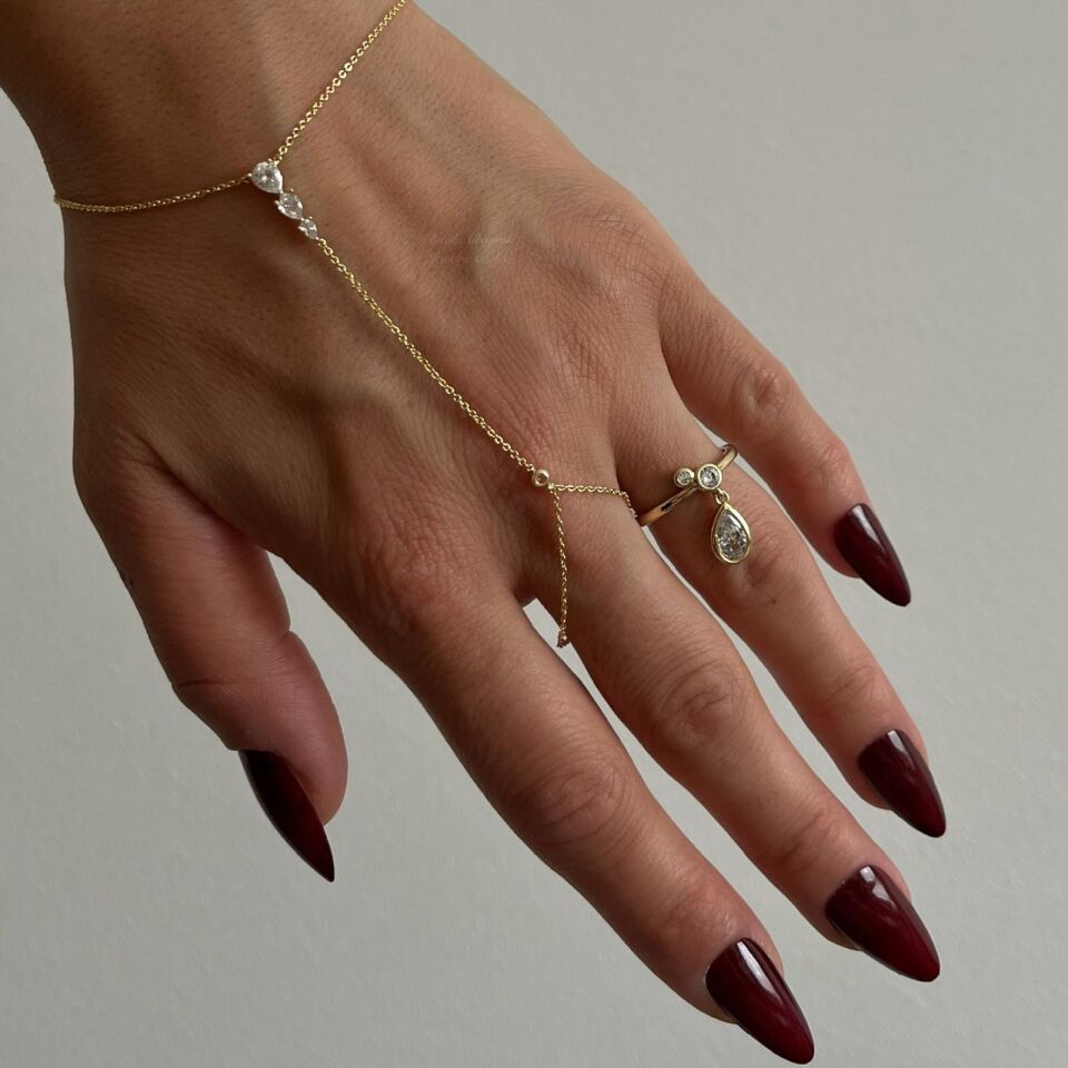 Damla Taşlı Sallantılı Xuping Yüzük