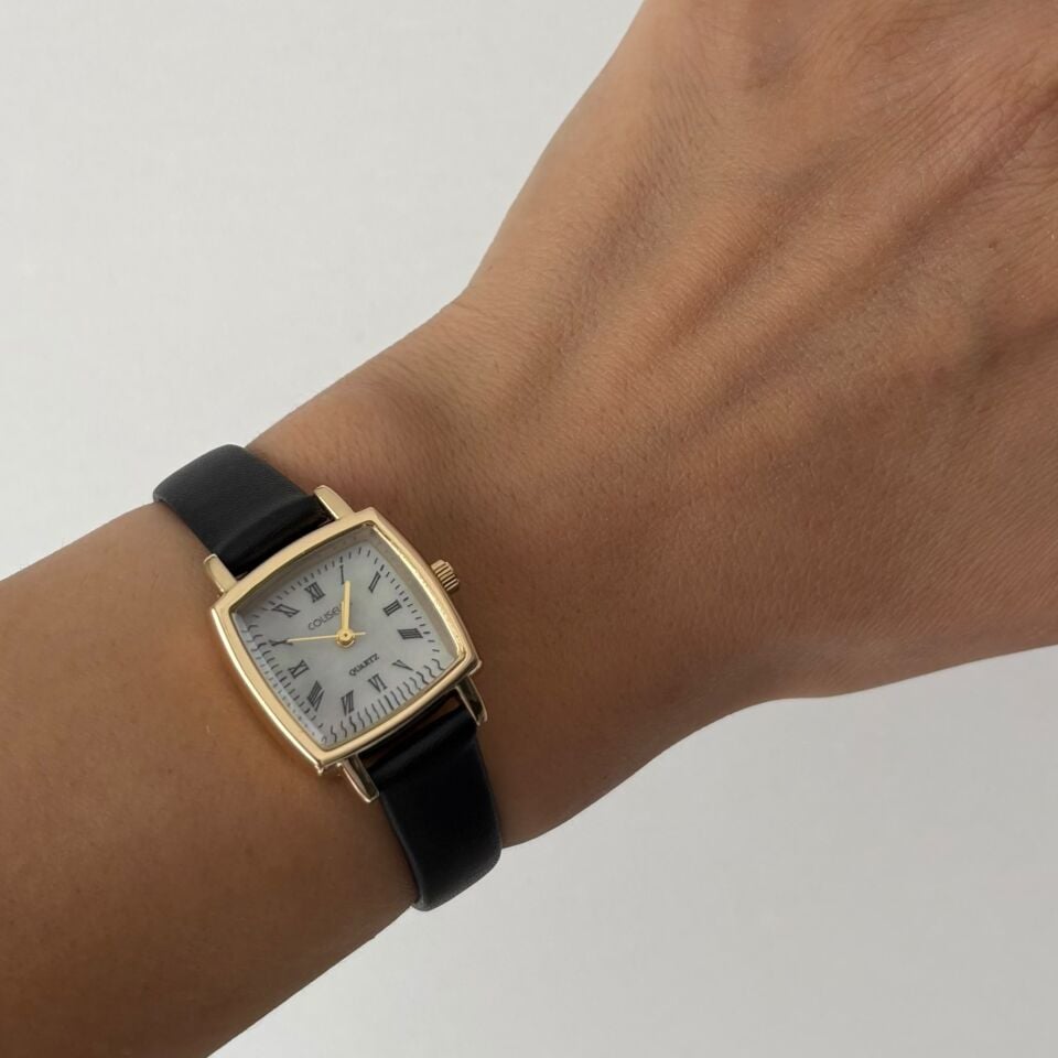 Nora Model Vintage Siyah Kordon Saat