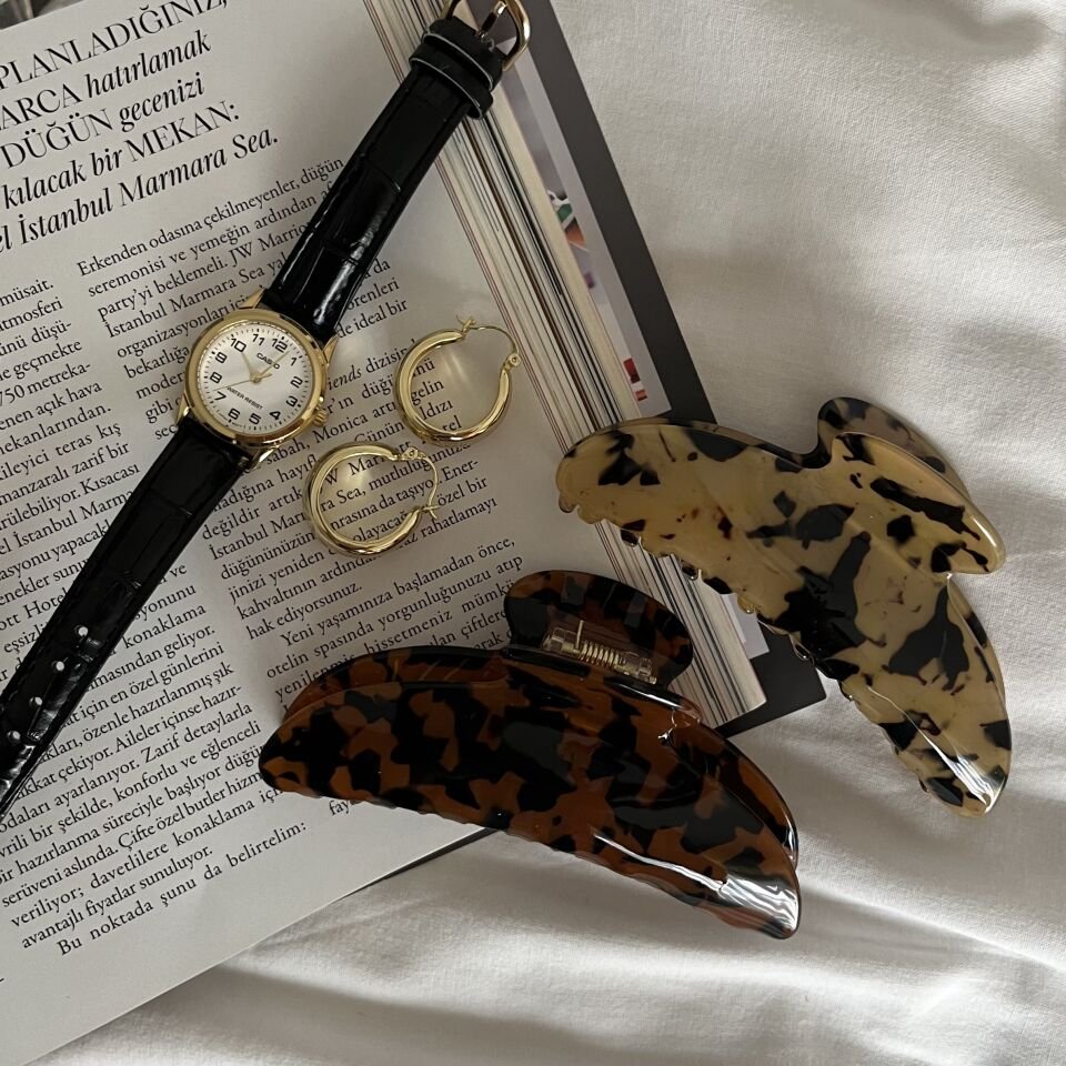 Oval Leopar Desen Kemik Mandal Toka