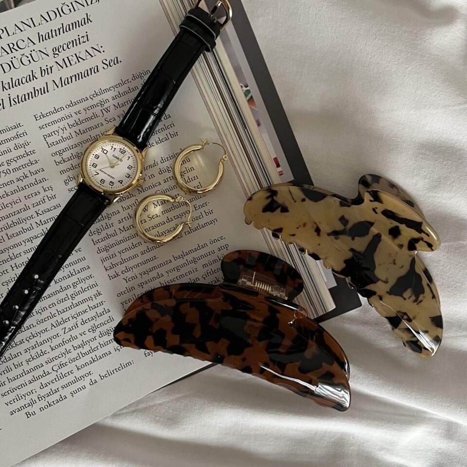 Oval Leopar Desen Kemik Mandal Toka