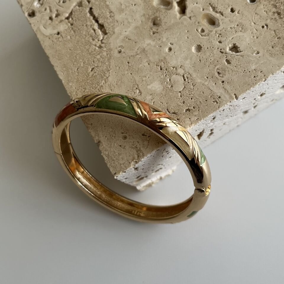 Altın Kaplama Mineli Kelepçe Bileklik