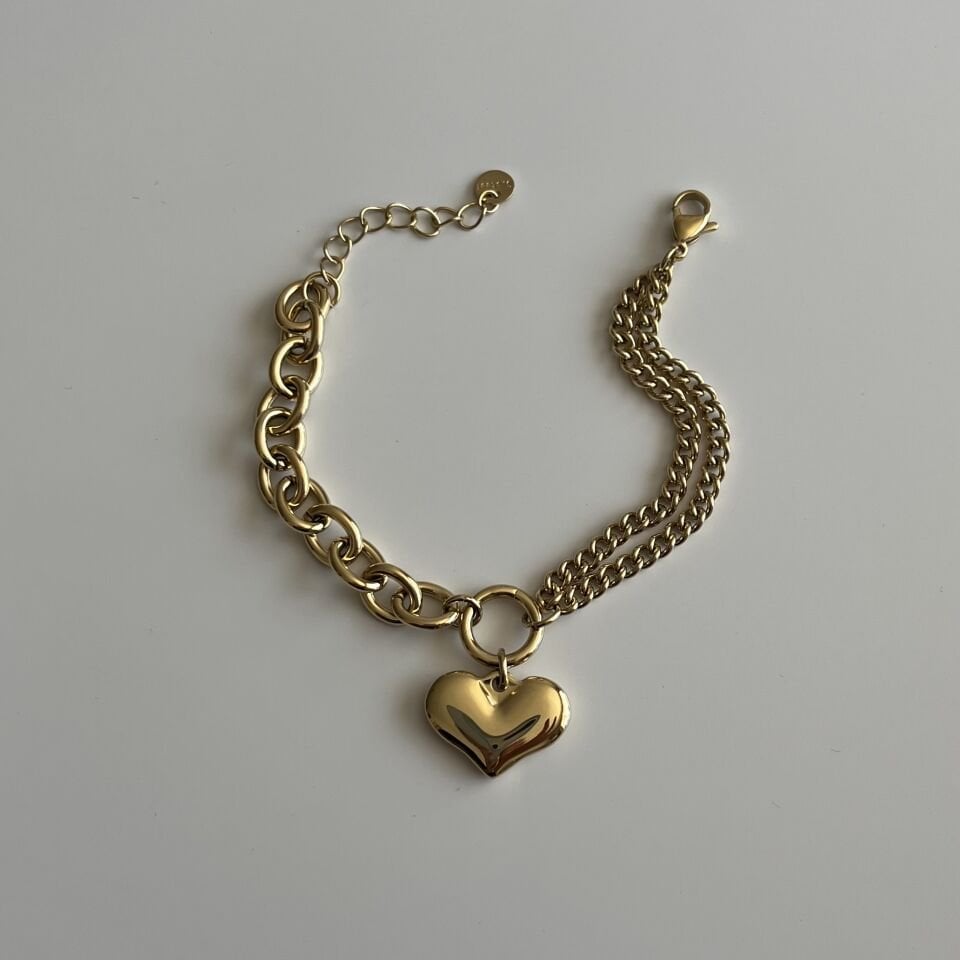 Çelik Kalpli Bileklik