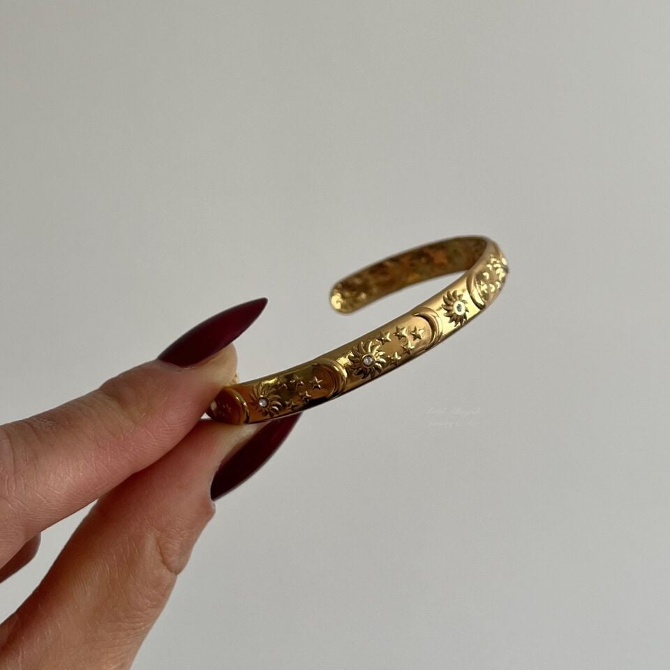 Çelik Ayarlanabilir Antik Kelepçe Bileklik