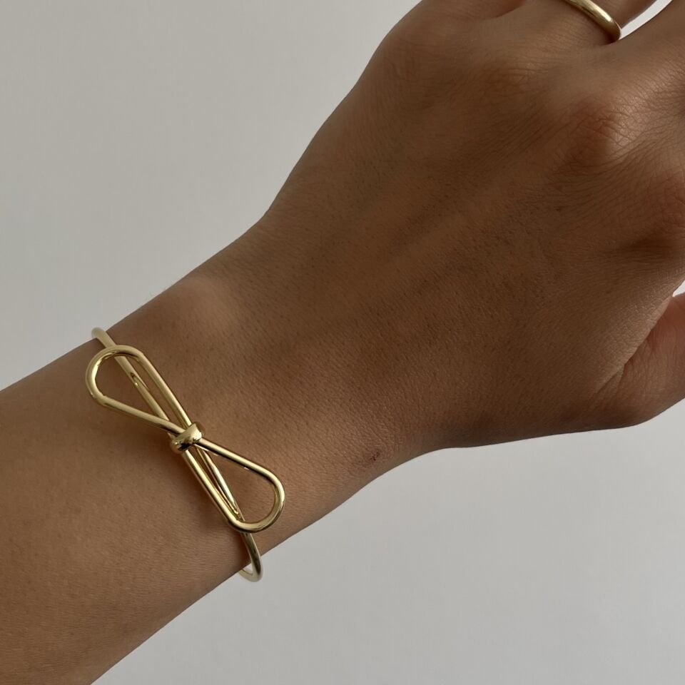 Altın Kaplama Ayarlanabilir Fiyonk Bileklik
