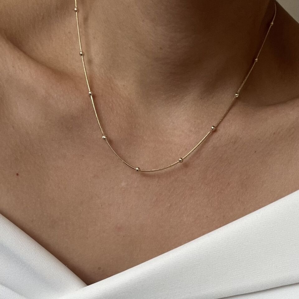 Topçuk Zincir Xuping Kolye