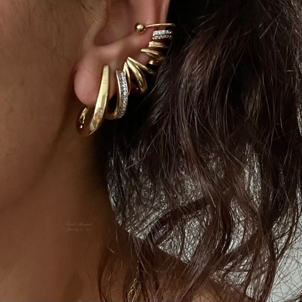 Vip Sarmal Model Taşlı Earcuff