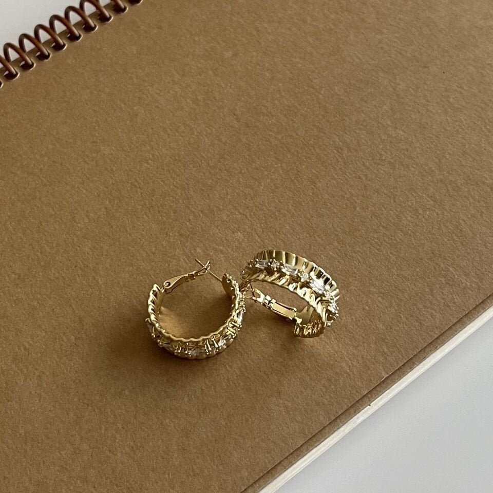 Taşlı Halka Xuping Küpe