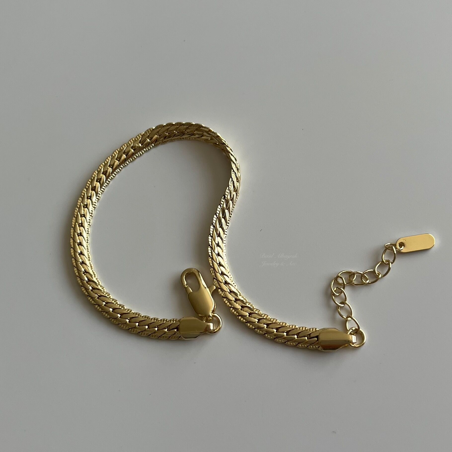 Altın Kaplama Ezme Zincir Bileklik