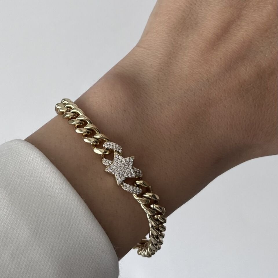 Taşlı Yıldızlı Xuping Bileklik