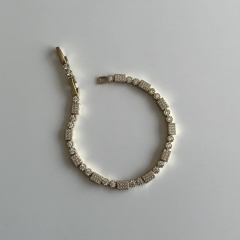 Kare Yuvarlak Taşlı Xuping Bileklik