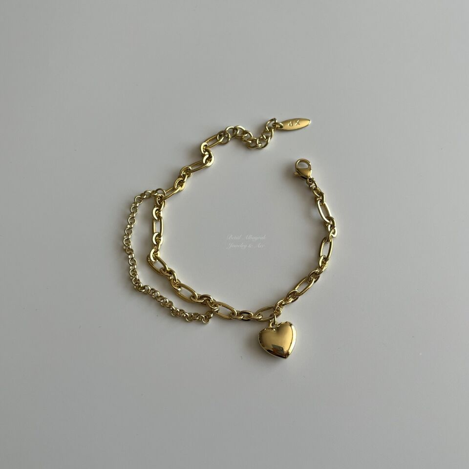 Zincirli Kalp Xuping Bileklik