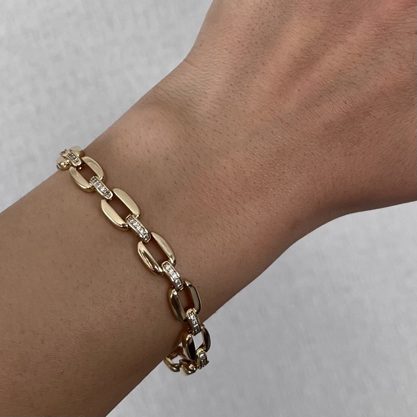 Kalın Dikdörtgen Taşlı Xuping Bileklik