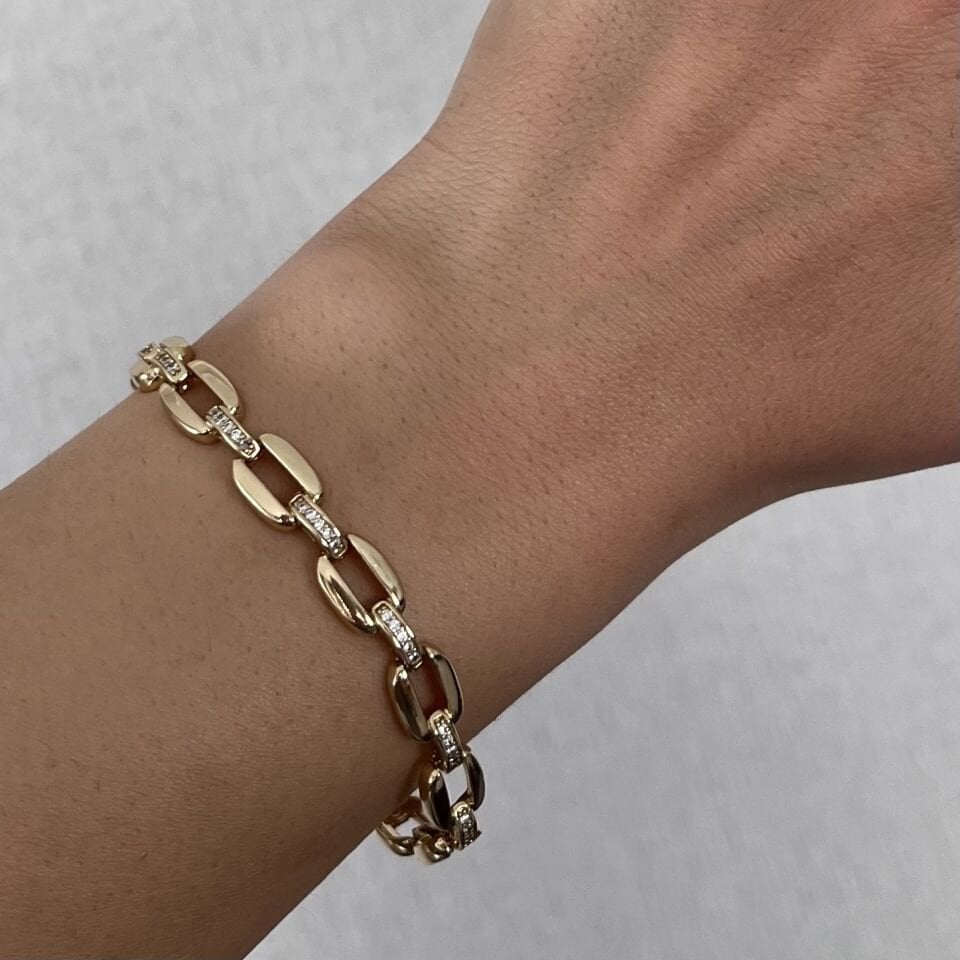 Kalın Dikdörtgen Taşlı Xuping Bileklik