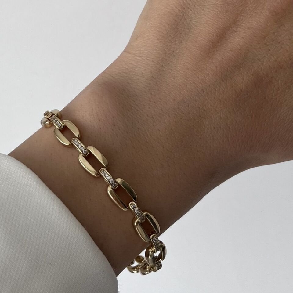 Kalın Dikdörtgen Taşlı Xuping Bileklik