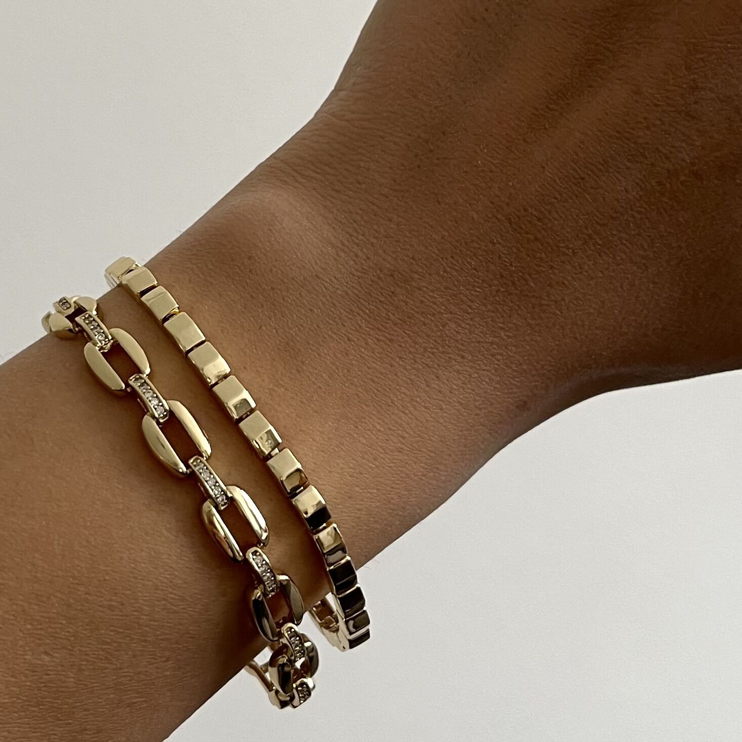 Kalın Dikdörtgen Taşlı Xuping Bileklik