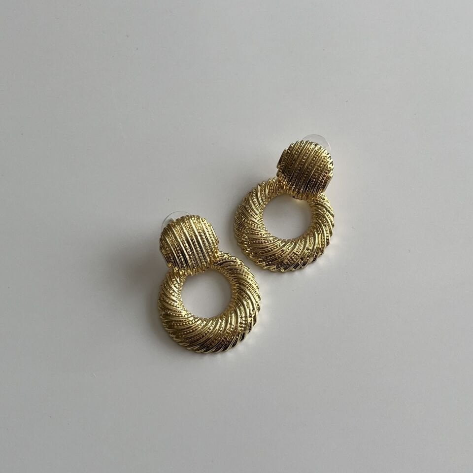 Vip Kalın Halka Detay Küpe