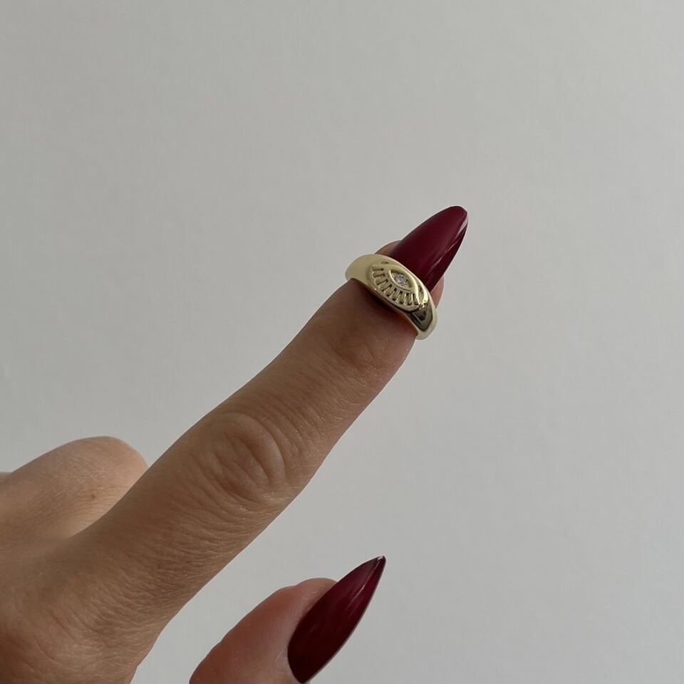 Vip Ayarlanabilir Bombeli Serçe Parmak Yüzüğü