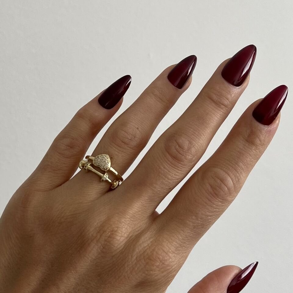 Vip Ayarlanabilir İkili Birleşik Kalpli Yüzük