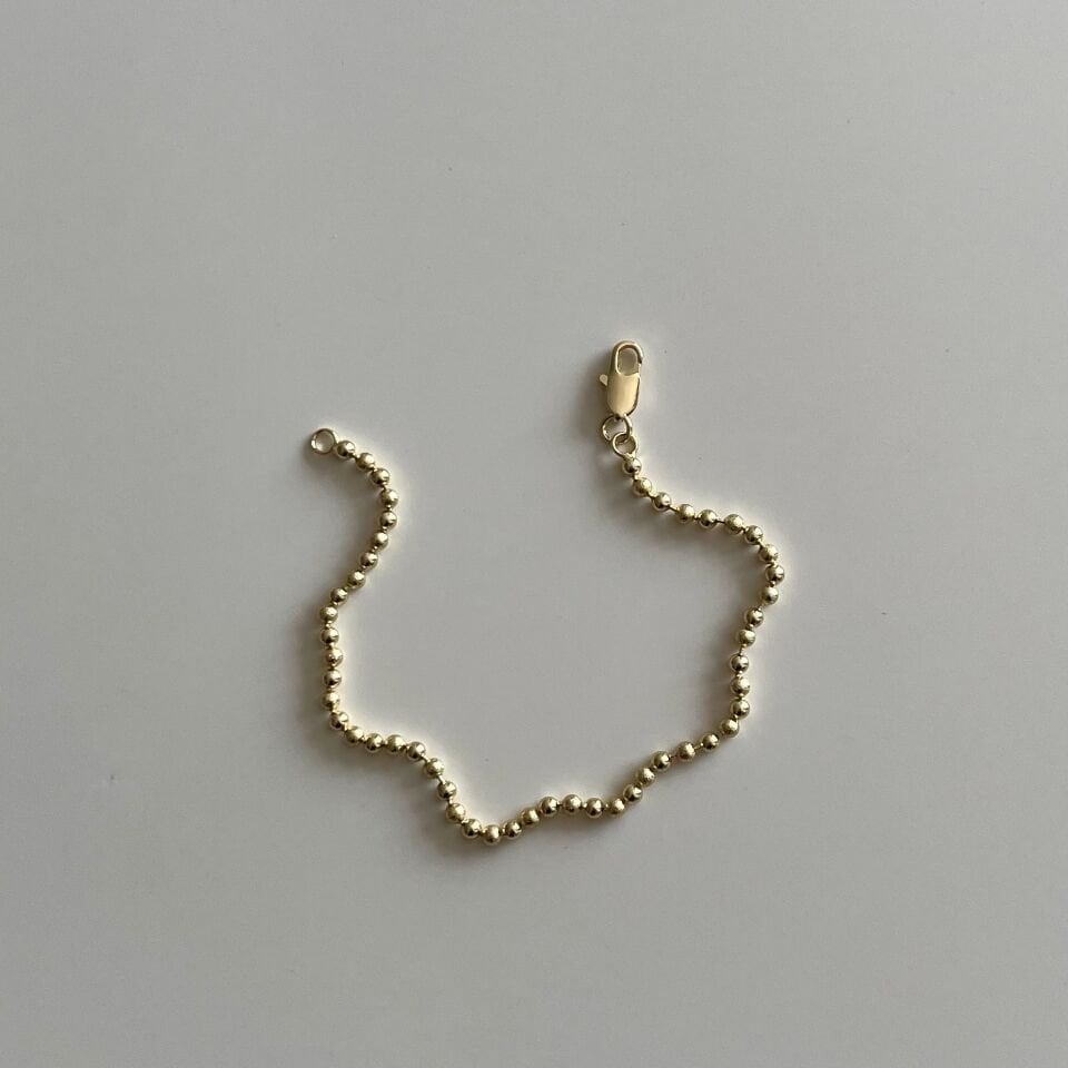 Altın Kaplama Minimal Topçuklu Bileklik